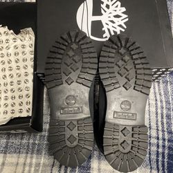 Black & Gold Timberland Boots . Wool Lined Inside 