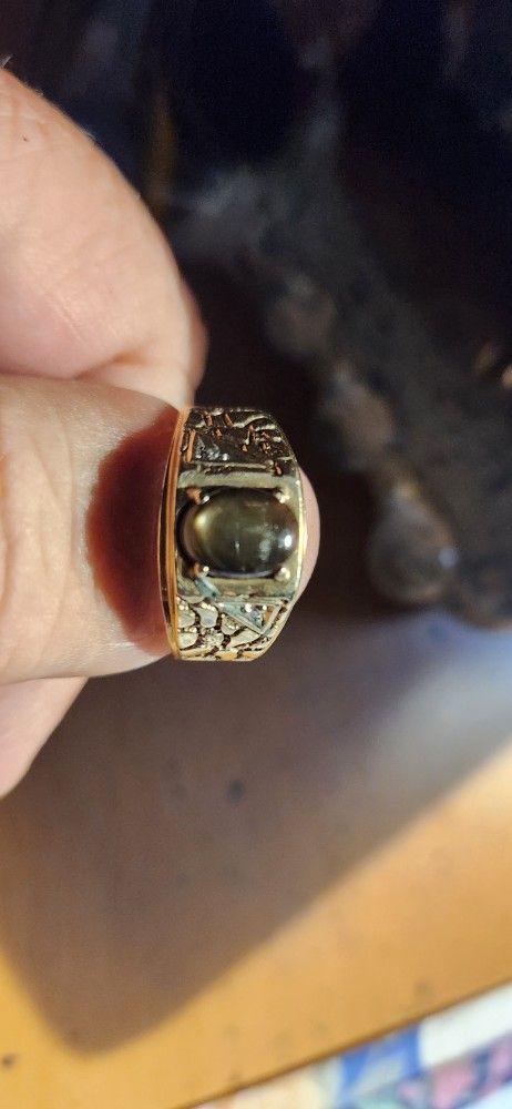 Cat-eye Sapphire Men's Ring