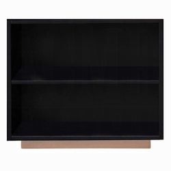 Black & Rose Gold Metal Base Storage Cabinet Nightstand Open Face Storage Drawers Fancy Glam Modern 