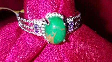 Mojave green turquoise purple Zirconia.