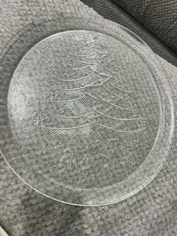 Vintage clear glass plate
