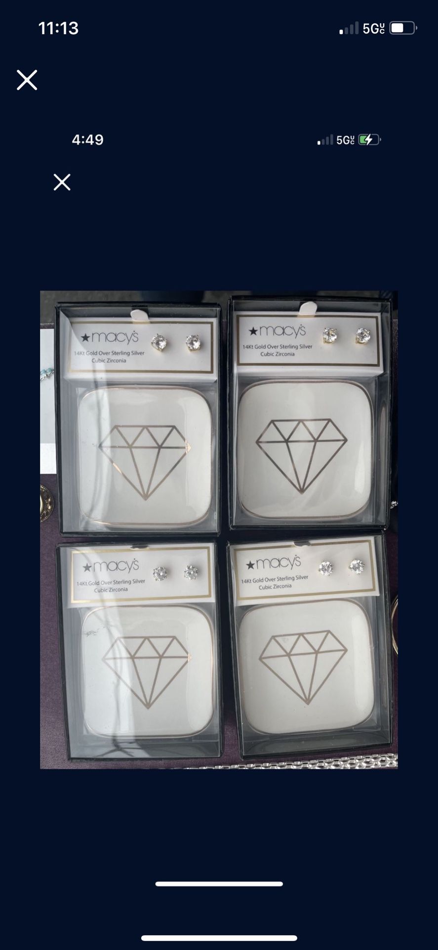 Sterling Silver Earrings With Dish