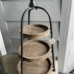 3 Tier Wooden Tray 