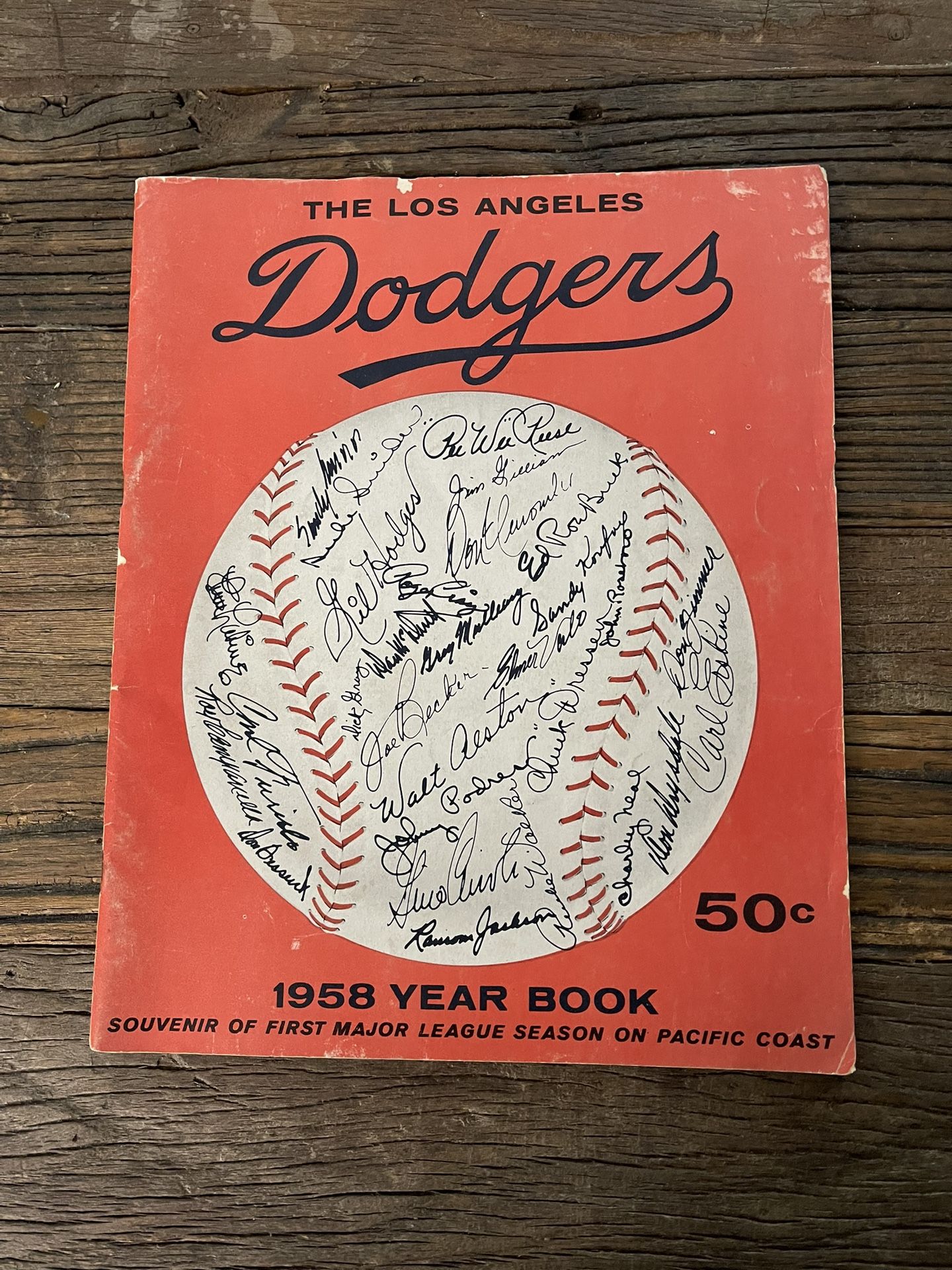 The Los Angeles Dodgers 1958 Year Book