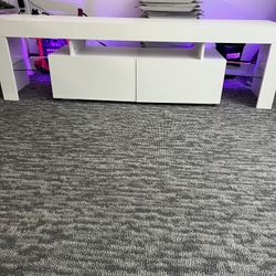 Brand New In Box, High Gloss TV Stand Cabinet with Remote Controlled LED Lights, Media TV Console Table with Storage Compartment for TVs up to 65",$12