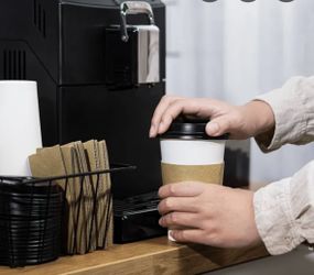 ☕ 16oz Coffee Cups w/ Lids & Kraft Sleeves – 50 Pack ☕
