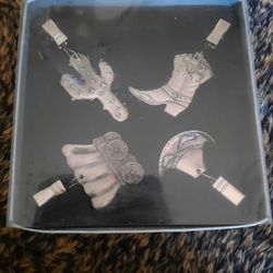 Pewter Western Tablecloth Weights