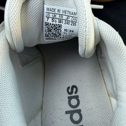 Adidas Platform Sneakers – Women’s 7 – White Suede w/ Gum Sole