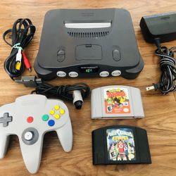 N64 Nintendo 64 Console with Controller, Pokémon, Power Ranger