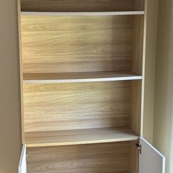 Modern Birch And White Bookcase