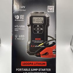 Lithium Portable Jump Starter + Air Compressor Schumacher 1800PA 
