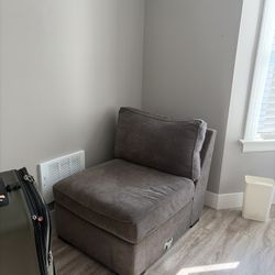 Single Seater Gray Sofa