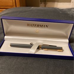 Vintage Waterman Super master Fountain Pen (Grey/Gold Plated)