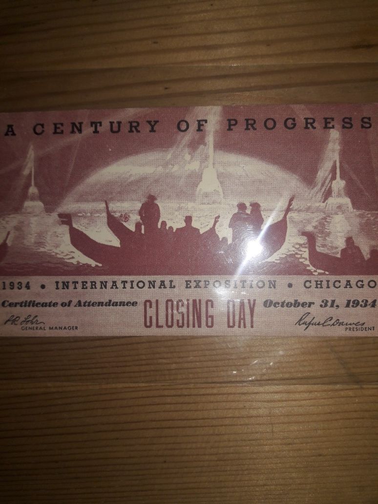 1934 Worlds Fair Ticket (MINT)