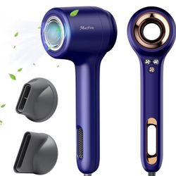 Professional Hair Dryer, 1400W Brushless Motor Blow Dryer with Negative-Ion Low Noise & Constant Temperature Technology, 3 Heat Settings & 3 Speed & 2