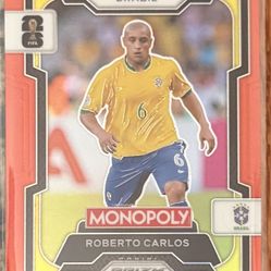 Panini 2026 Monopoly Prizm FIFA World Cup Roberto Carlos Brazil Card #17