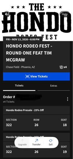 2 Hondo rodeo  VIP floor passes