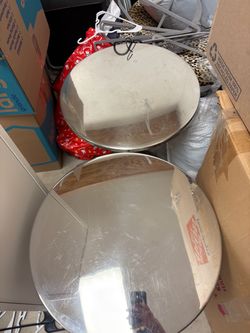 Silver side tables