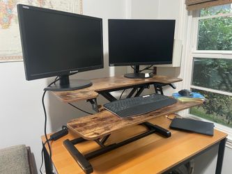 Standing desk converter