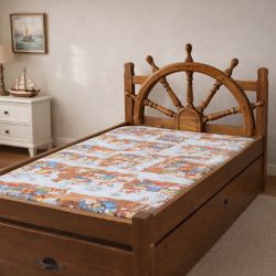 Unique Ship Wheel Twin Bed Frame