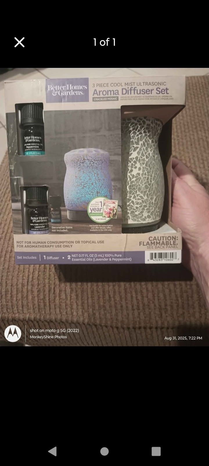 3 Piece Cool Mist DiffuserSet