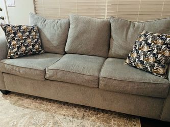 Gray Fabric 3-Seat Sofa