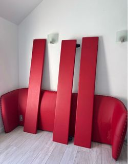 VITALI MICROFIBER LEATHER BED - RED King