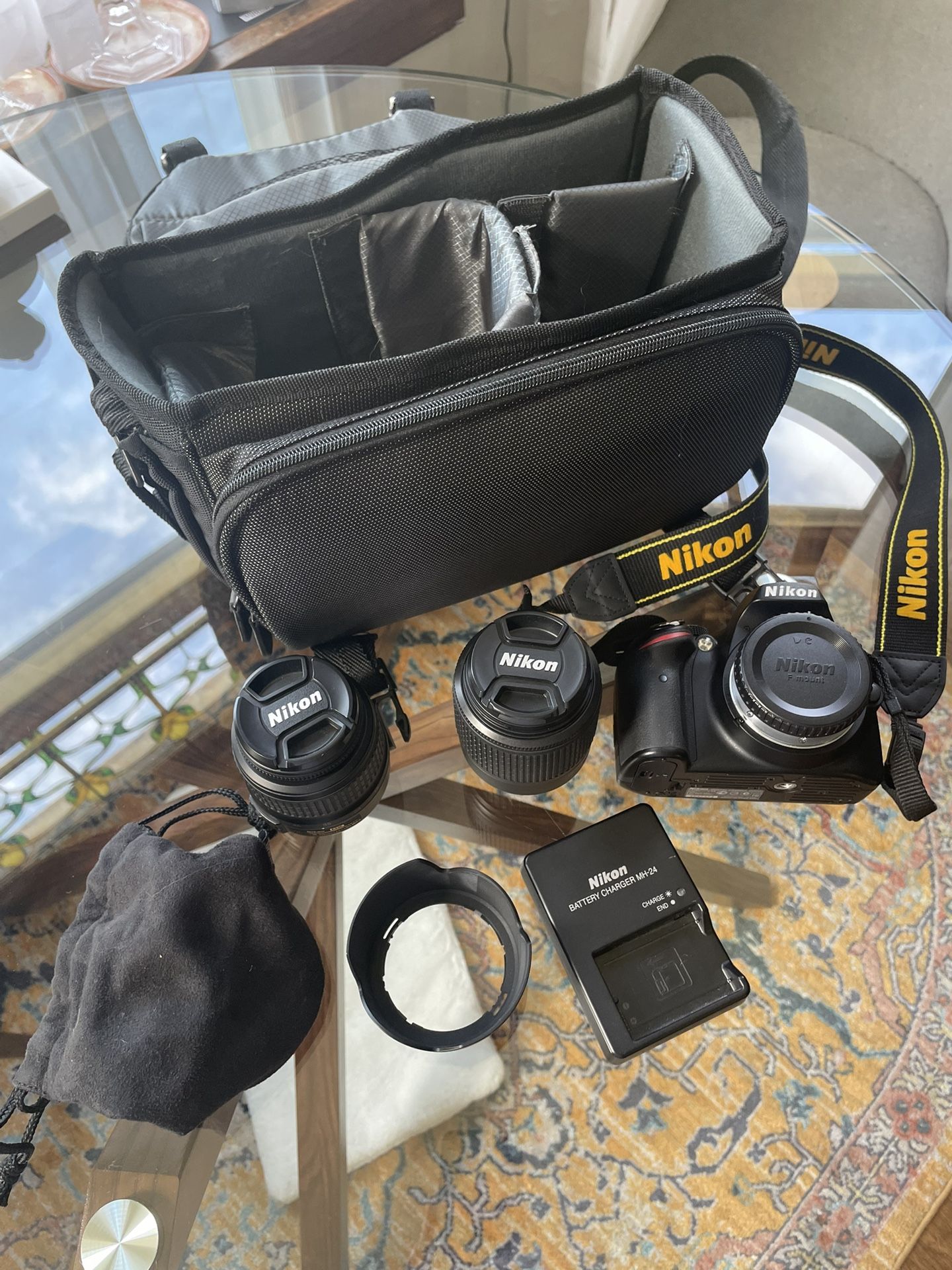 Nikon D3200 Bundle w/ 2 Lenses, Tripod, And More