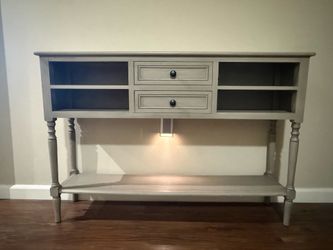 Entryway Table with Storage Shelves
