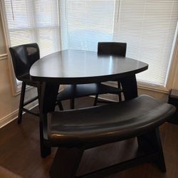 Dark Brown Bar-Height Dining Set