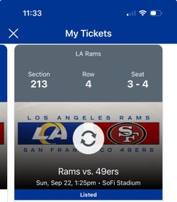 Los Ángeles Rams VS San Francisco FortyNiners
