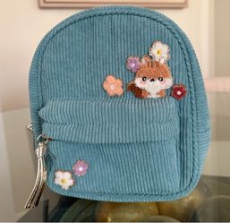 Mini blue backpack