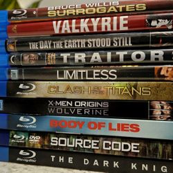 Blu Ray DVD's / $5 Each 