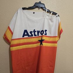  HOUSTON ASTROS LADIES JERSEY PULLOVER SIZE 5XL