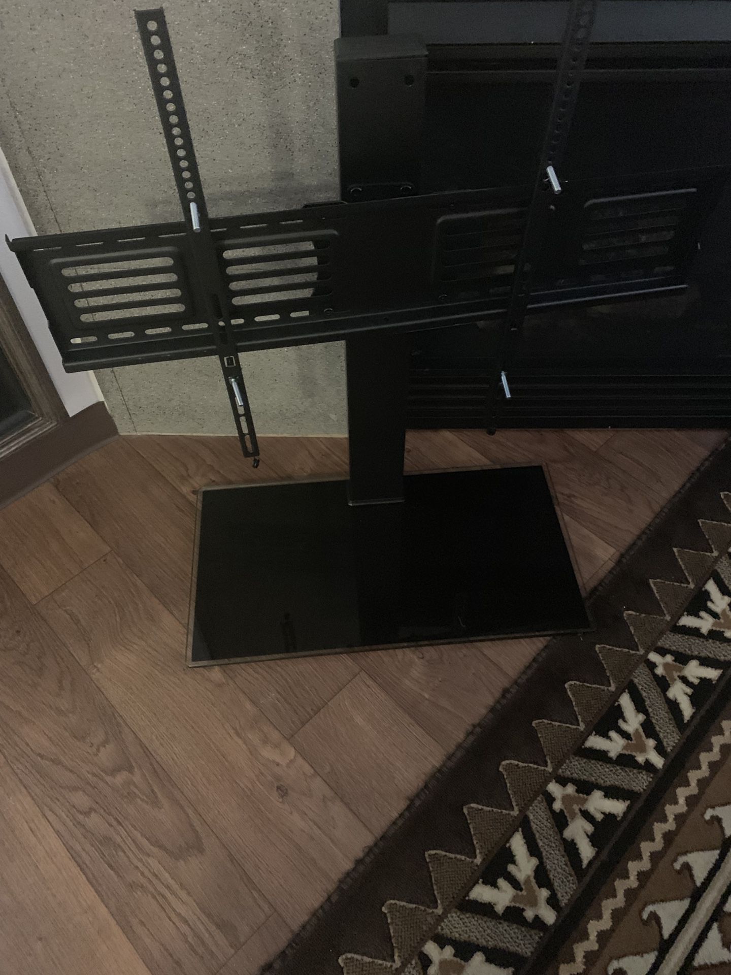 Black adjustable Swivel TV Stand