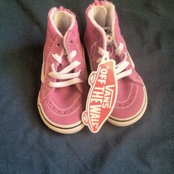 Toddlers pink vans size 4c