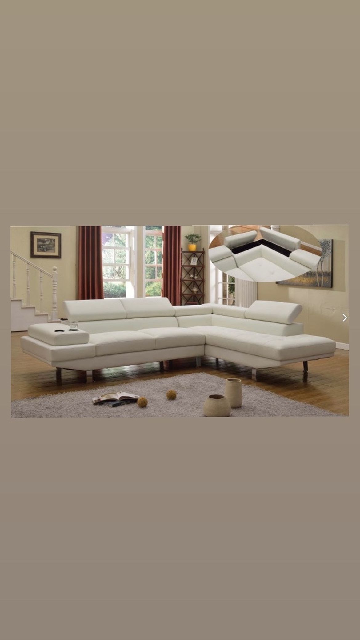 White Sectional