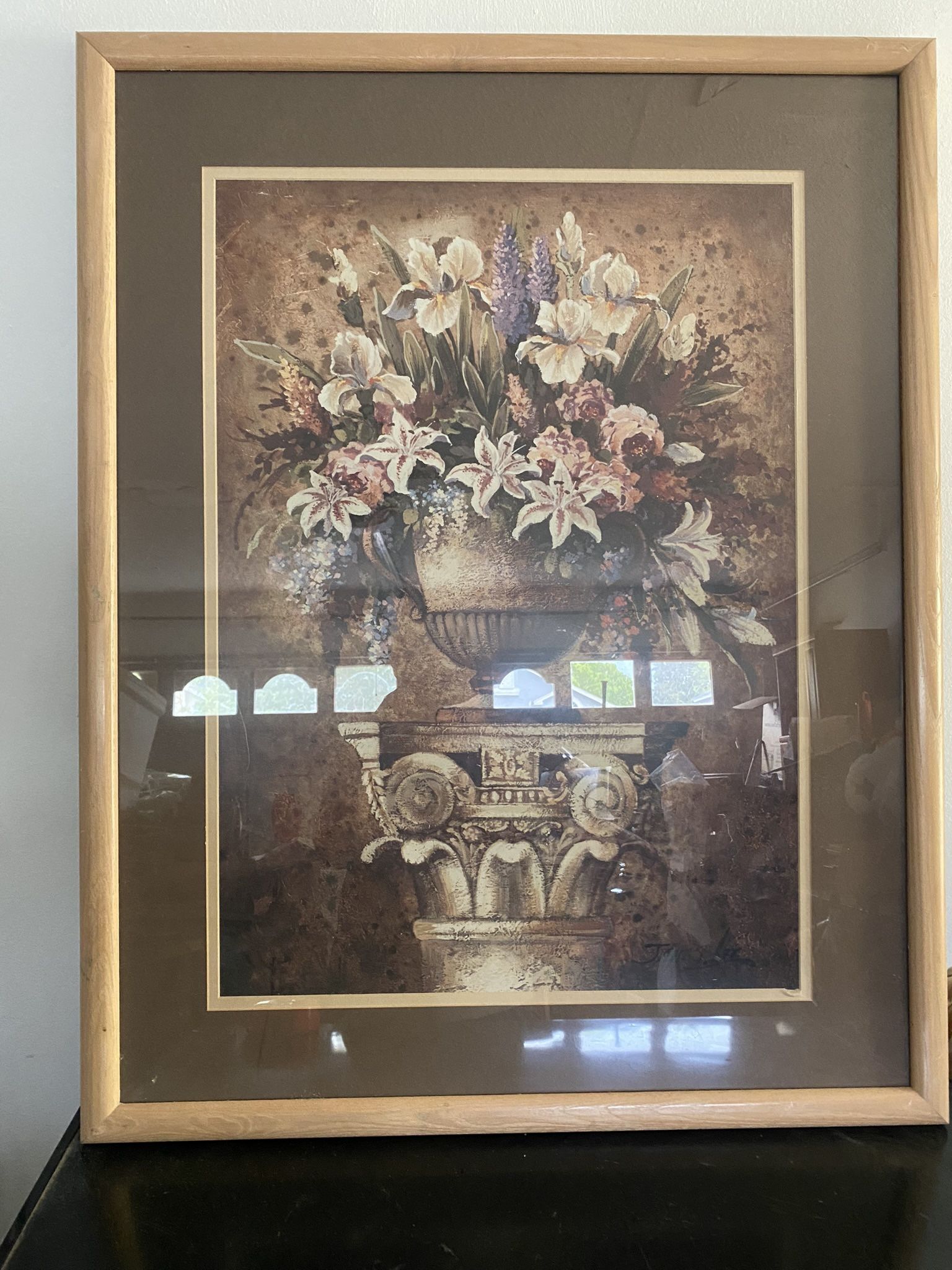 Wall decor beautiful flower painting/frame