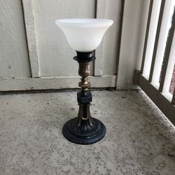 Beautiful vintage frosted glass candle holder