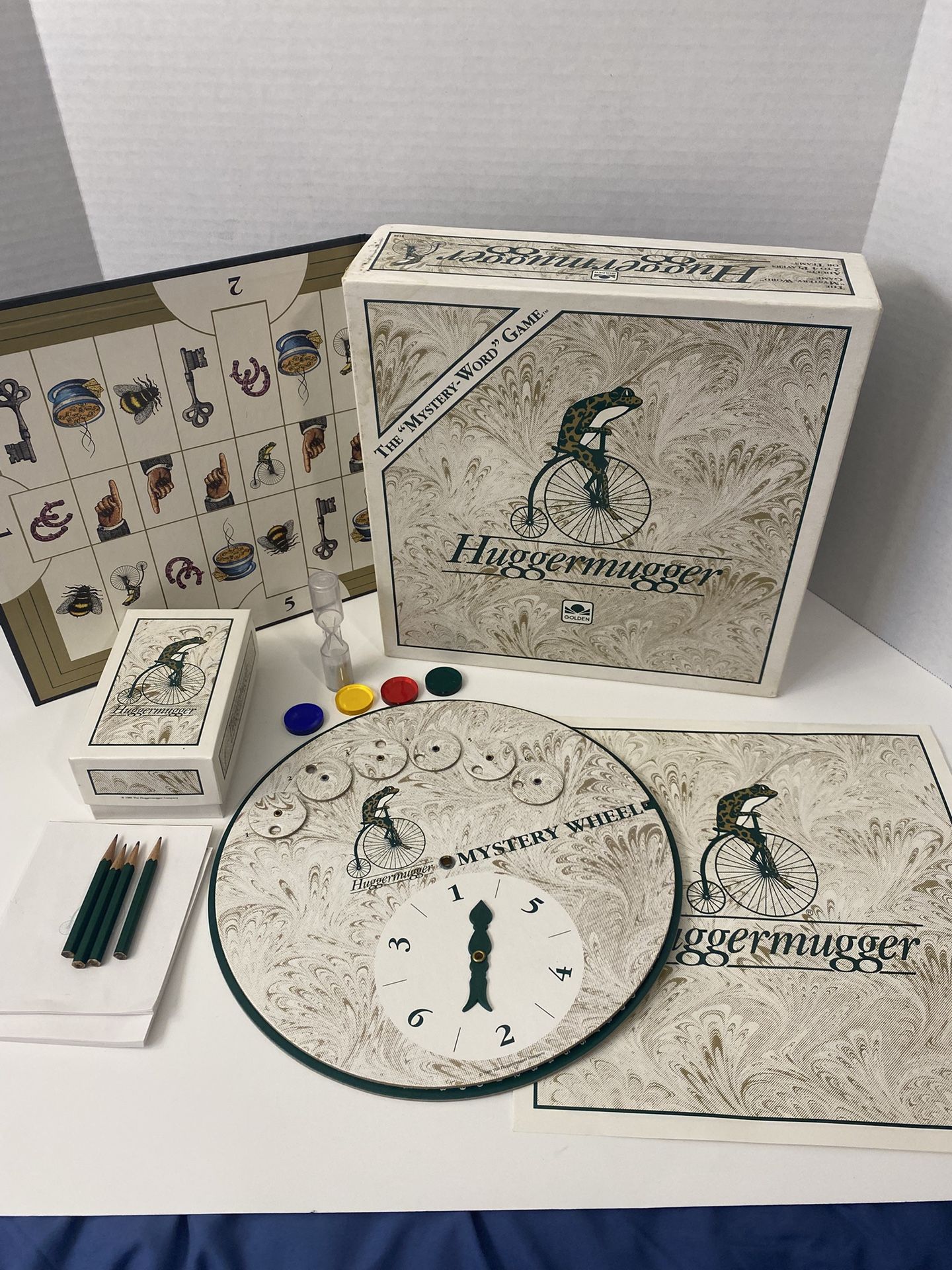 Vintage Huggermugger The Mystery Word Board Game by Golden; Complete in Box; 1989