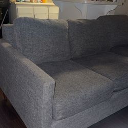 Living Spaces, 2 piece, Grey Sofa