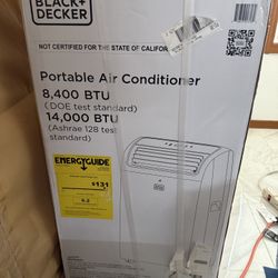 New Portable AC with remote, insulated hose, and sliding door exhaust mount