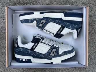 Louis Vuitton Trainer Sneakers – Blue Denim | LV Classic 🔥