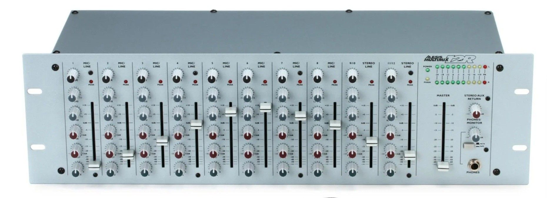 NEVER OPENED! Alesis MultiMix 12R Rackmount 12-channel Stereo Mixer 8 Mic Preamps and Phantom Power