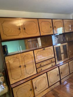 Modern Wall Unit - Very Unique Design- 157” Long, 81” Tall,16” Depth Could Be Divided