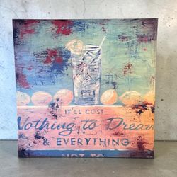Rodney White “It’ll Cost Nothing to Dream” Canvas Wall Art • 36” x 36”