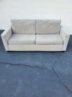 West Elm Henry Gray Sofa With Pullout Bed