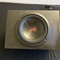 2250watts Peak Alpine 12” Subwoofer Box Included