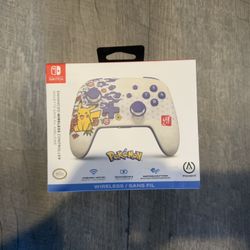 In Hand, Brand New, Never Opened PowerA Enhanced Wireless Gamepad for Nintendo Switch - Pokemon Blossom Pikachu - Switch OLED & Lite Compatible - Blue