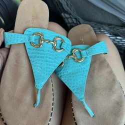 Blue Sandals Size 8